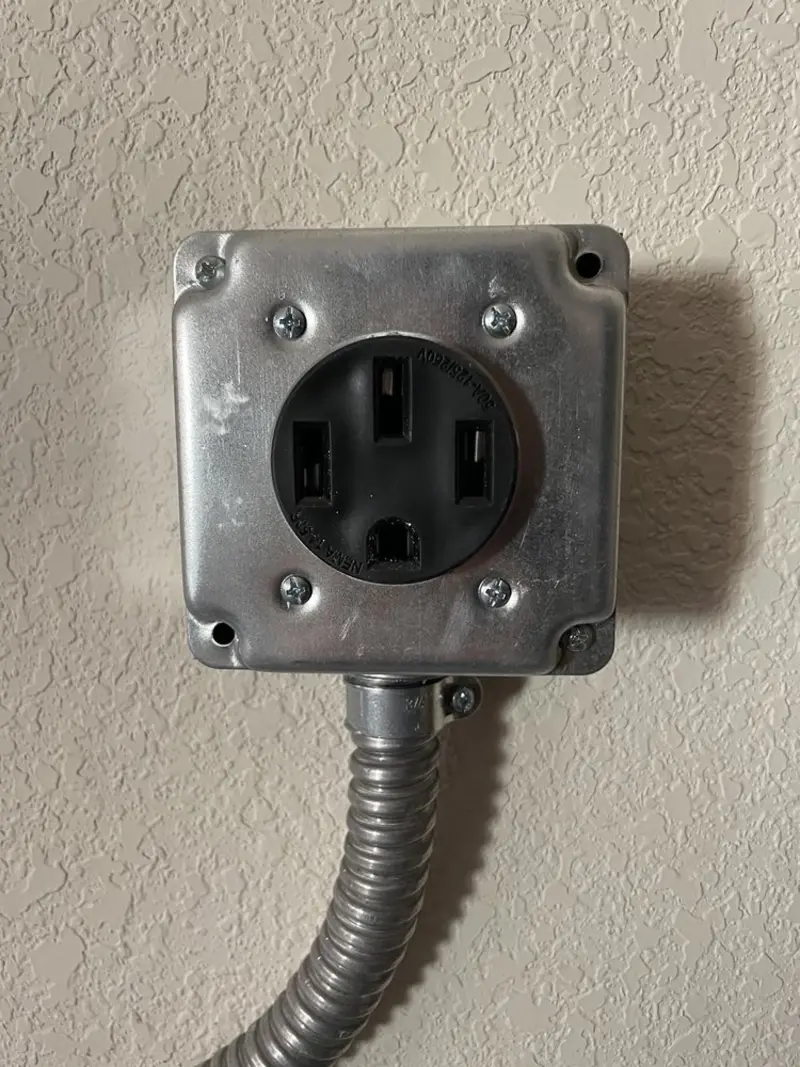 NEMA 14-50 outlet installed for Smart Home Electrical in Coppell